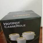 Food Warmer Hotpot Set of 3 (white & Golden- Mixware USA)