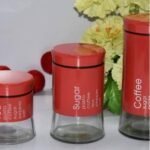 JAR SET OF 3 (MULTIPURPOSE - COFFEE TEA SUGAR OR DRY NUTS)